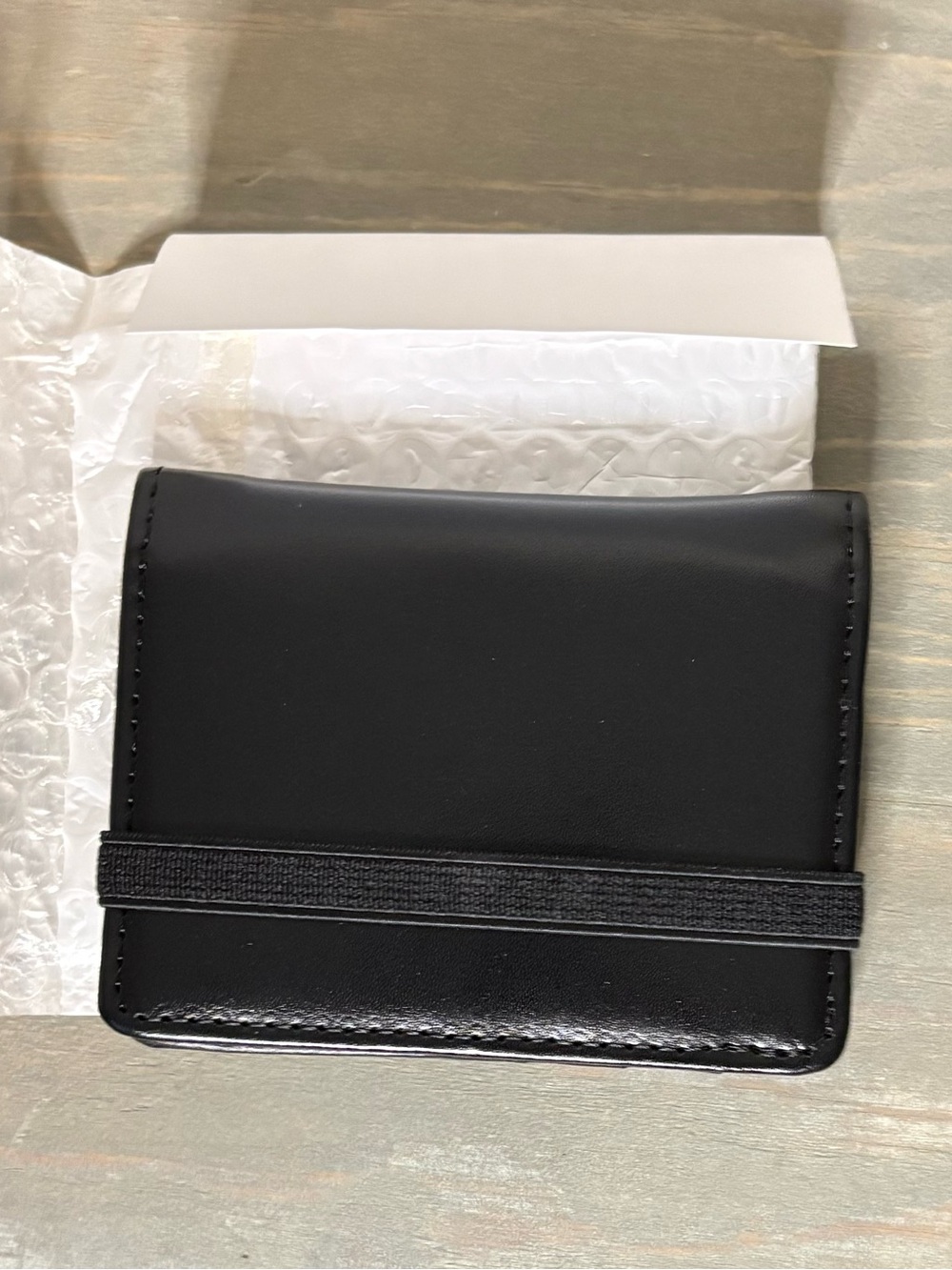 Minimalist Black bi-fold wallet/card holder NEW in plastic wrapping